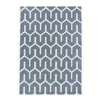 Modern floor rug - Streaky Pattern Grey/White