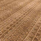 Round Jute Outdoor Rug - Mavi Stripes Cream/Brown