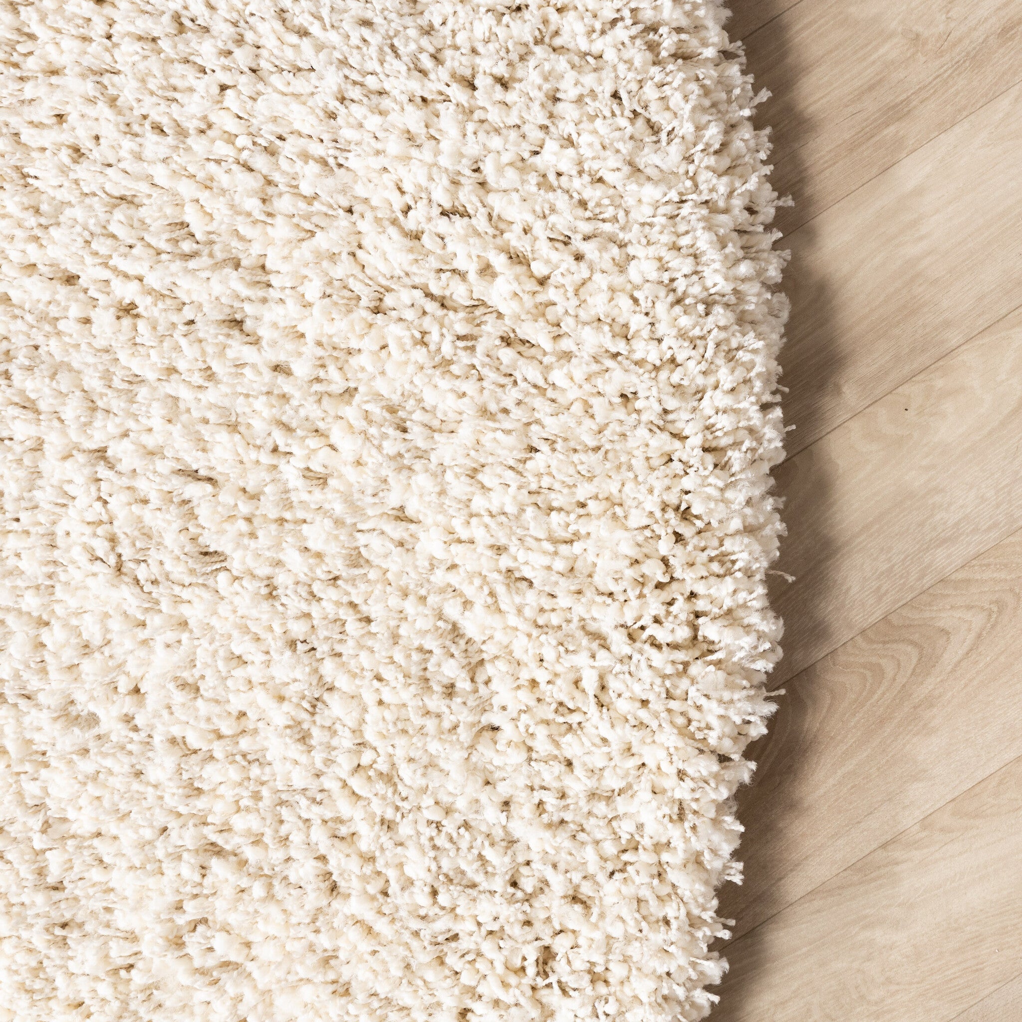 Round shaggy rug - Yves Cream