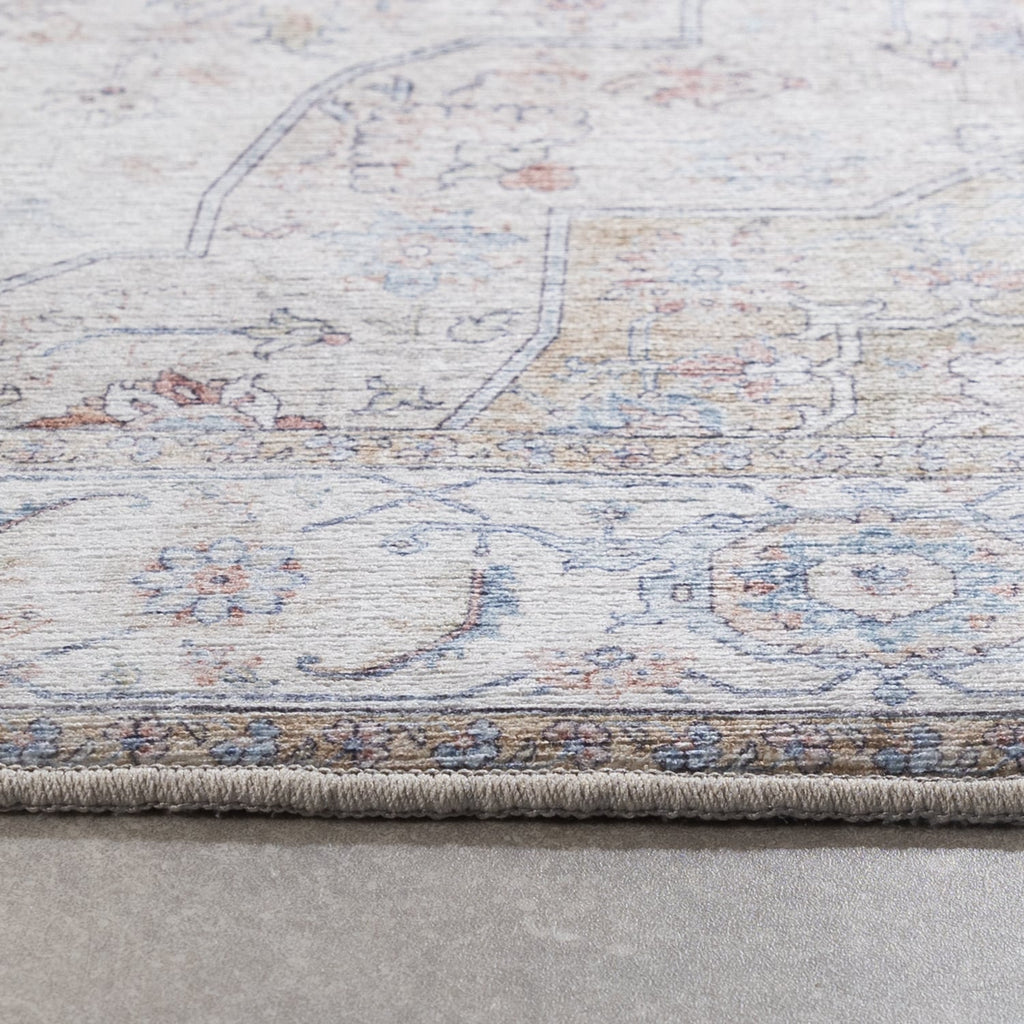 Washable Runner - Domingo Mandala White