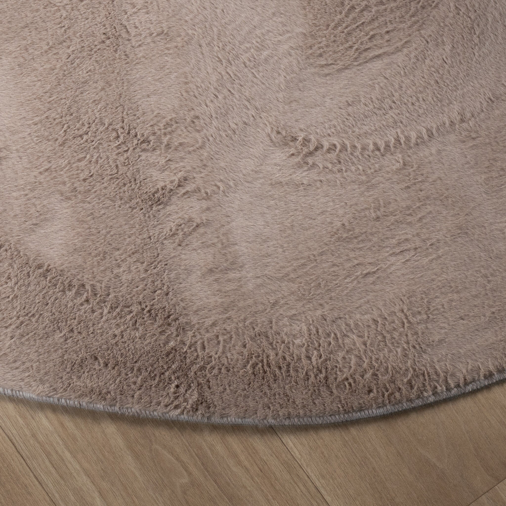 Oval low-pile rug - Cozy Taupe
