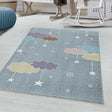 Children's floor rug - Lucy Clouds Gray
