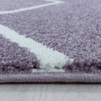 Low-pile floor rug - Smoothly Weave Purple/White