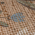 Jute floor rug - Amilio Floral Natural