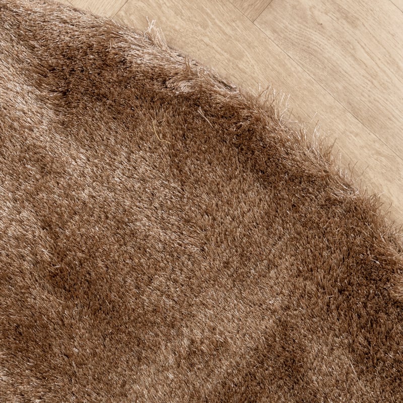 Round High Pile Rug - Glorious Taupe