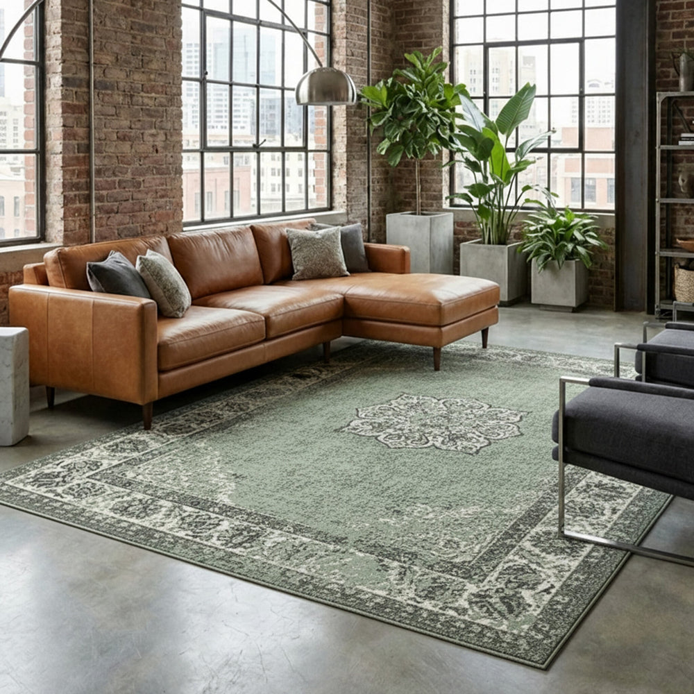 Vintage Rug - Wonder Green/Black
