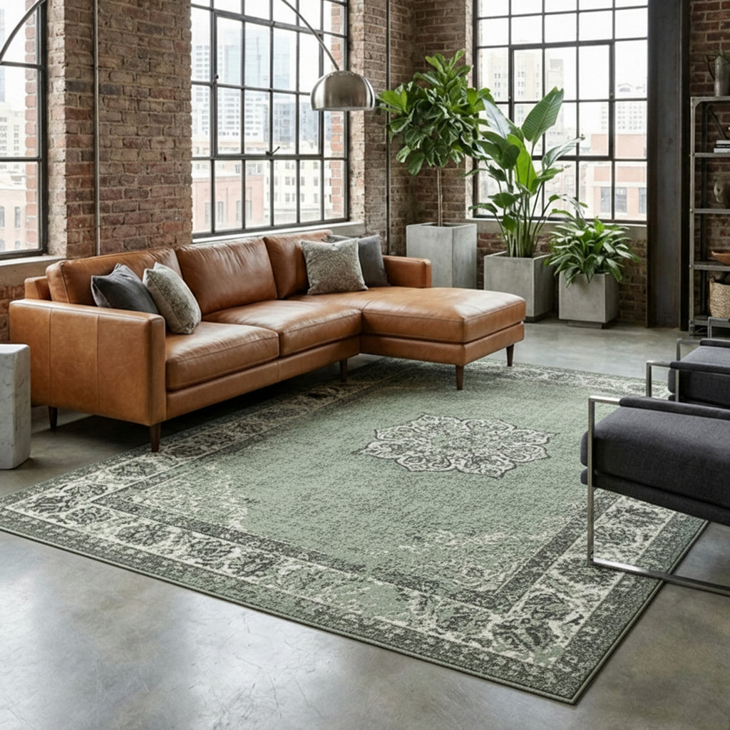 Vintage Rug - Wonder Green/Black