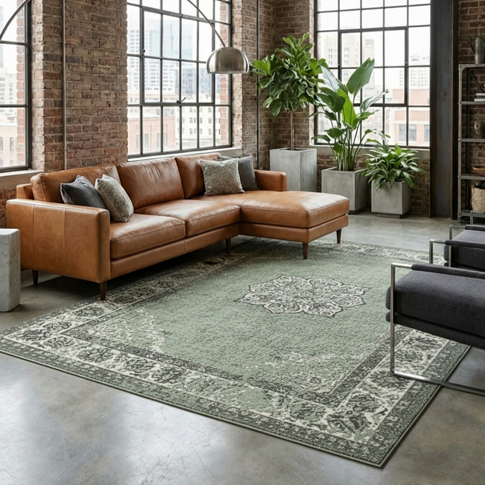 Vintage Rug - Wonder Green/Black