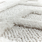 Round Scandinavian Floor Rug - Pitea Pattern Cream