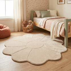 Washable children's rug - Coco Flower Beige
