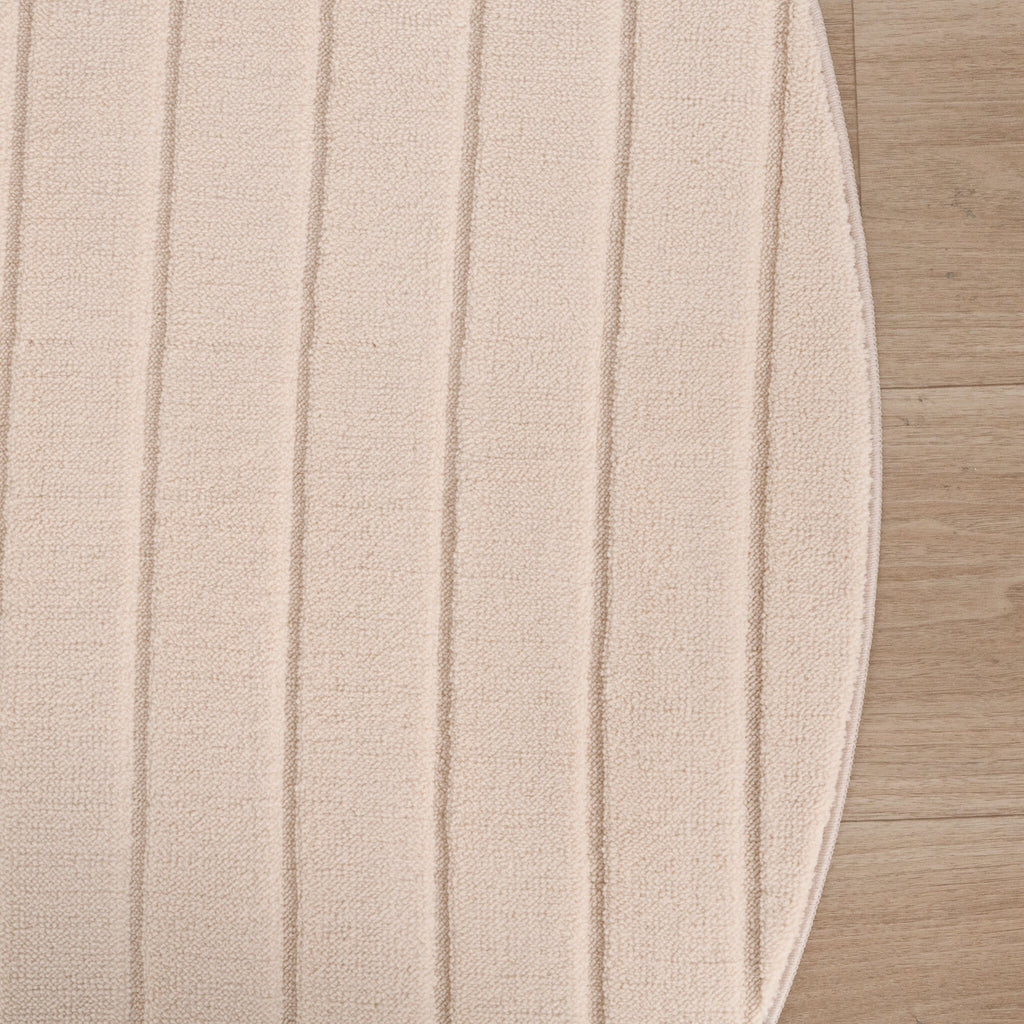 Round Scandinavian Rug - Charm Arches Beige