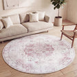 Round Vintage Rug - Lago Pink