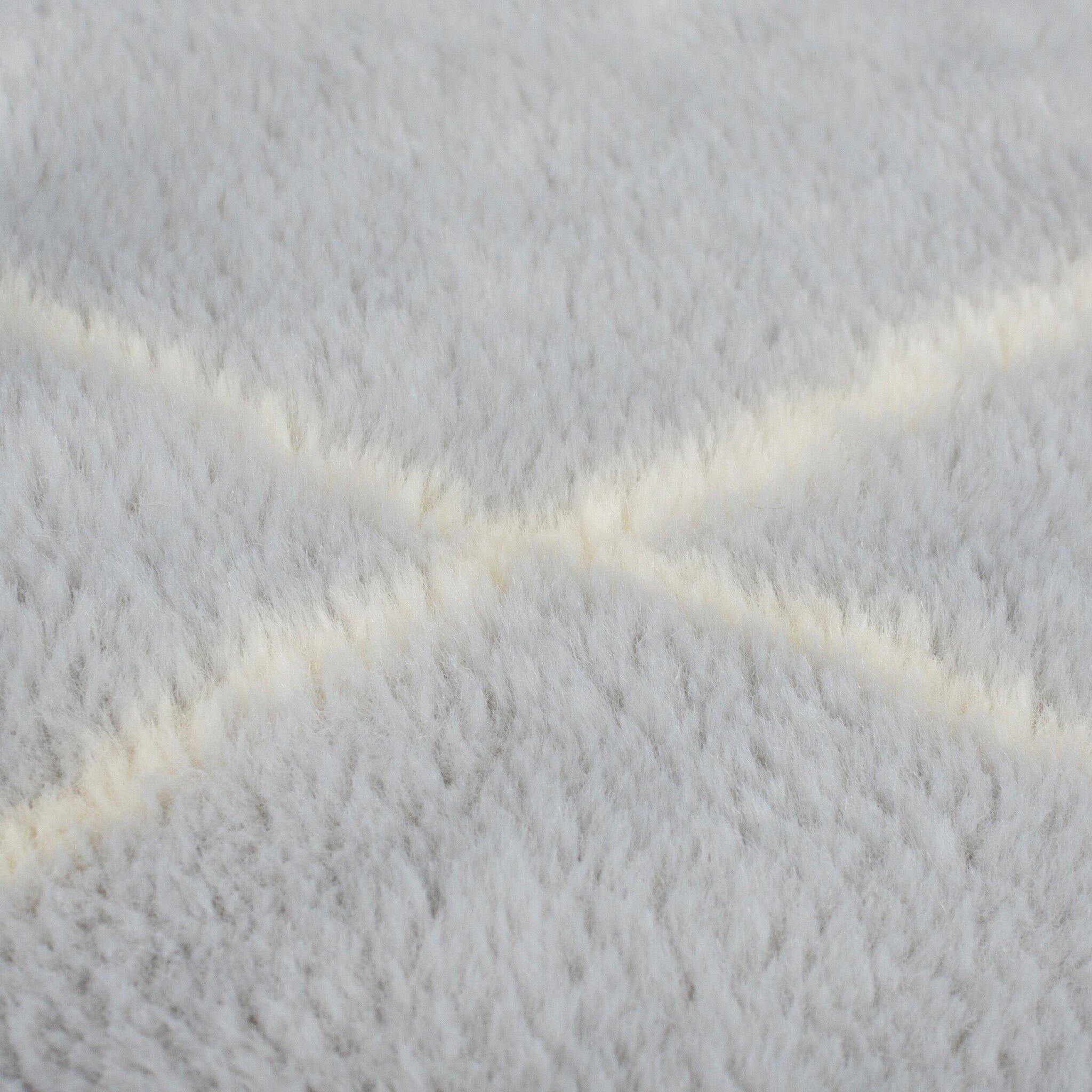 Washable Berber Floor Rug - Furo Alisha Grey/White