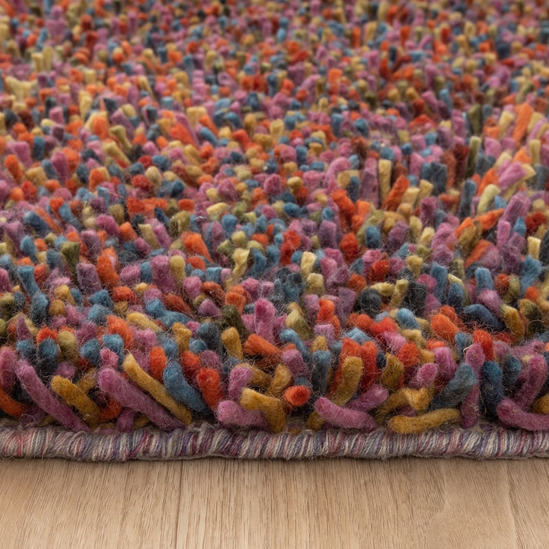 High Pile Wool Rug - Elin Multicolour