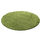 Round High Pile Floor Rug - Life Green