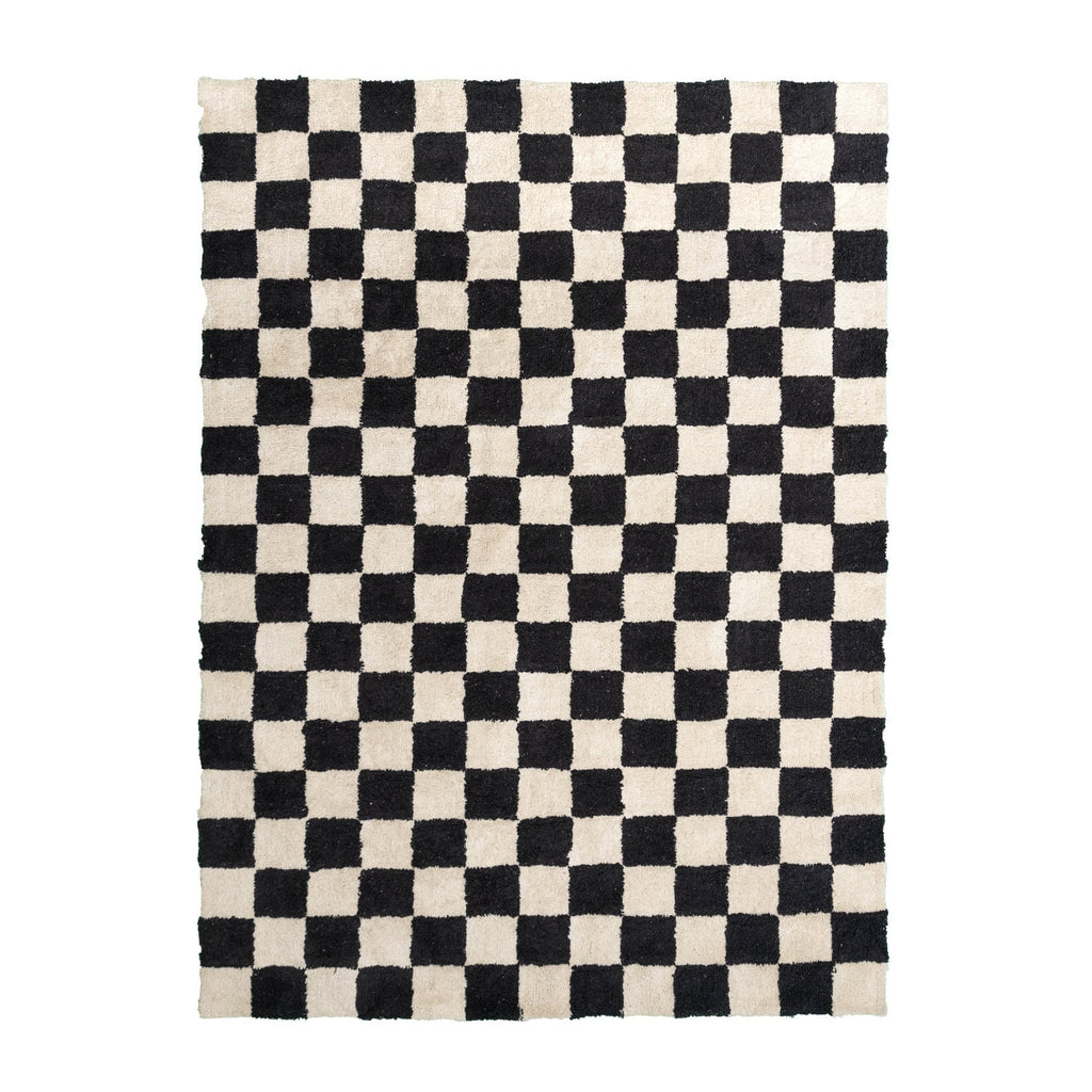 Retro Rug - Gambit Black/White