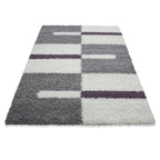 High-pile floor rug - Gala Purple
