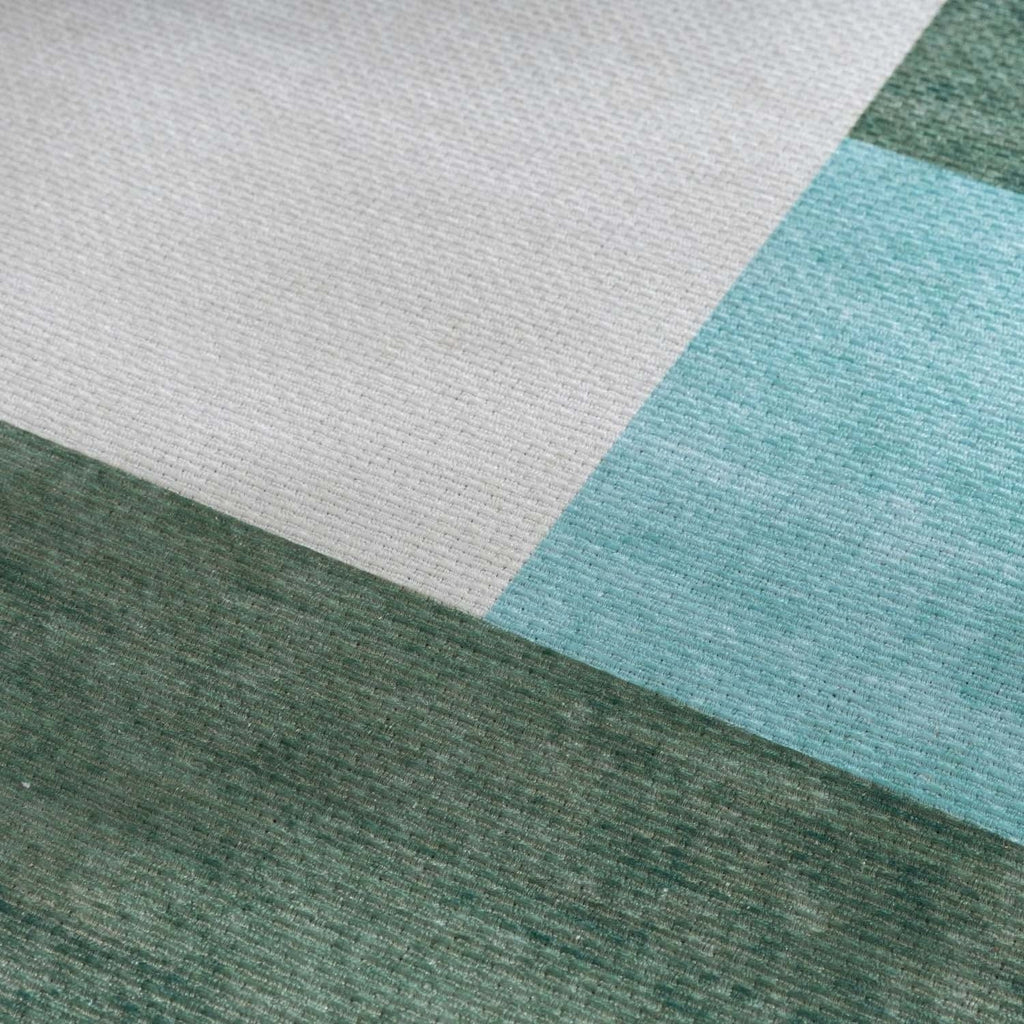 Retro Indoor Outdoor Rug - Pop Lines Green