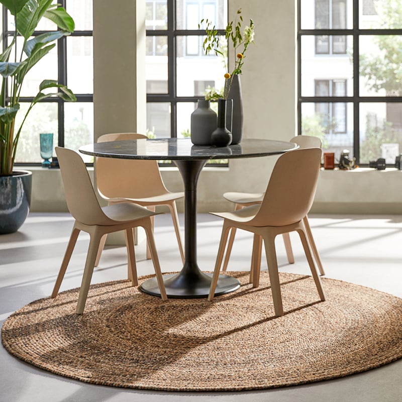 Round Wool Floor Rug - Bellano ST Brown 623