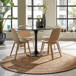 Round Wool Floor Rug - Bellano ST Brown 623