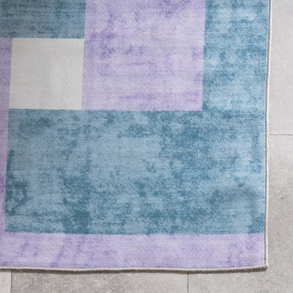Retro Indoor Outdoor Rug - Pop Lines Lilac