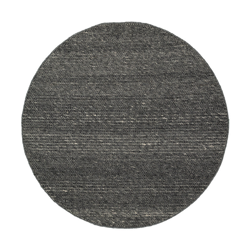 Round Wool Rug - Feline Anthracite/Blended