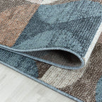 Modern floor rug - Regal Circlebox Brown