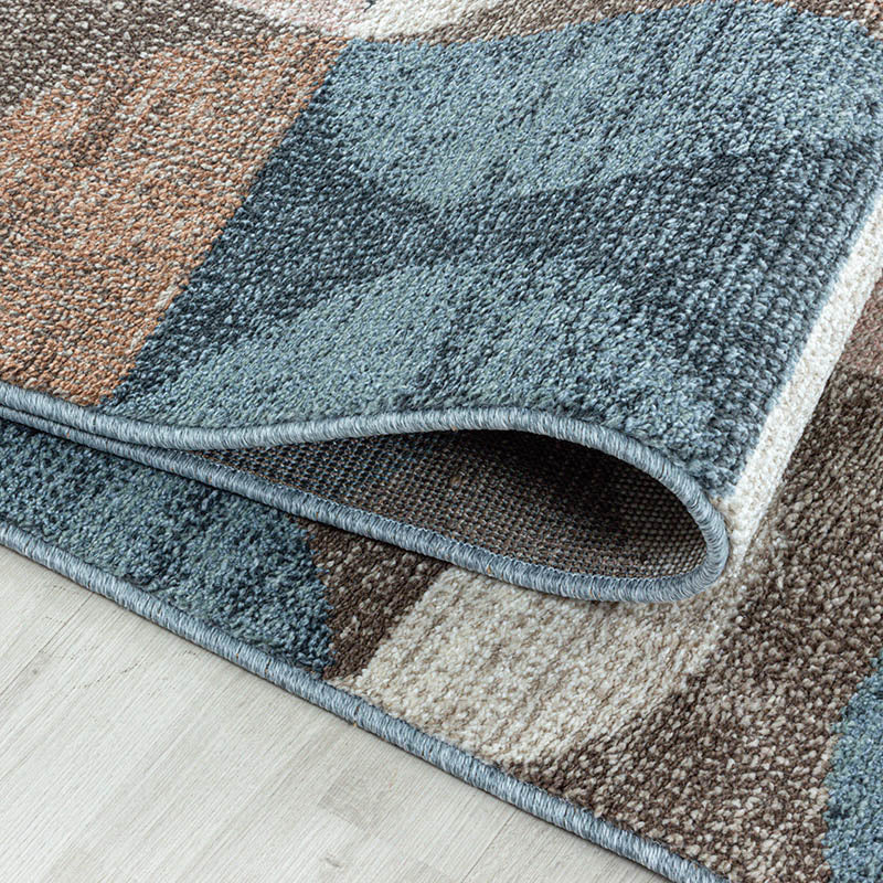 Modern floor rug - Regal Circlebox Brown
