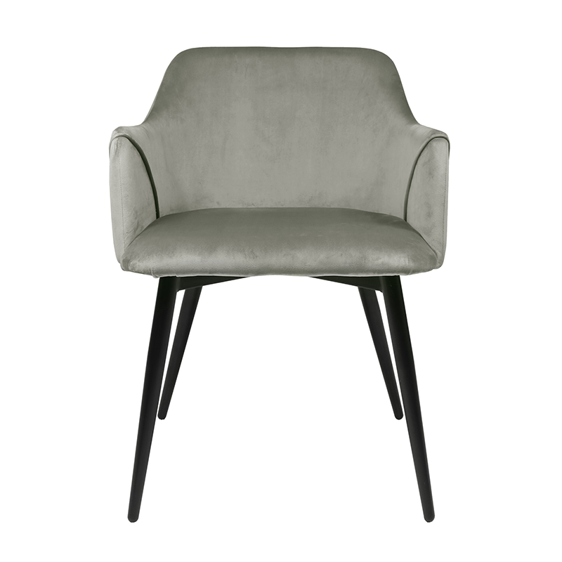 Velvet dining chair - Matz Gray