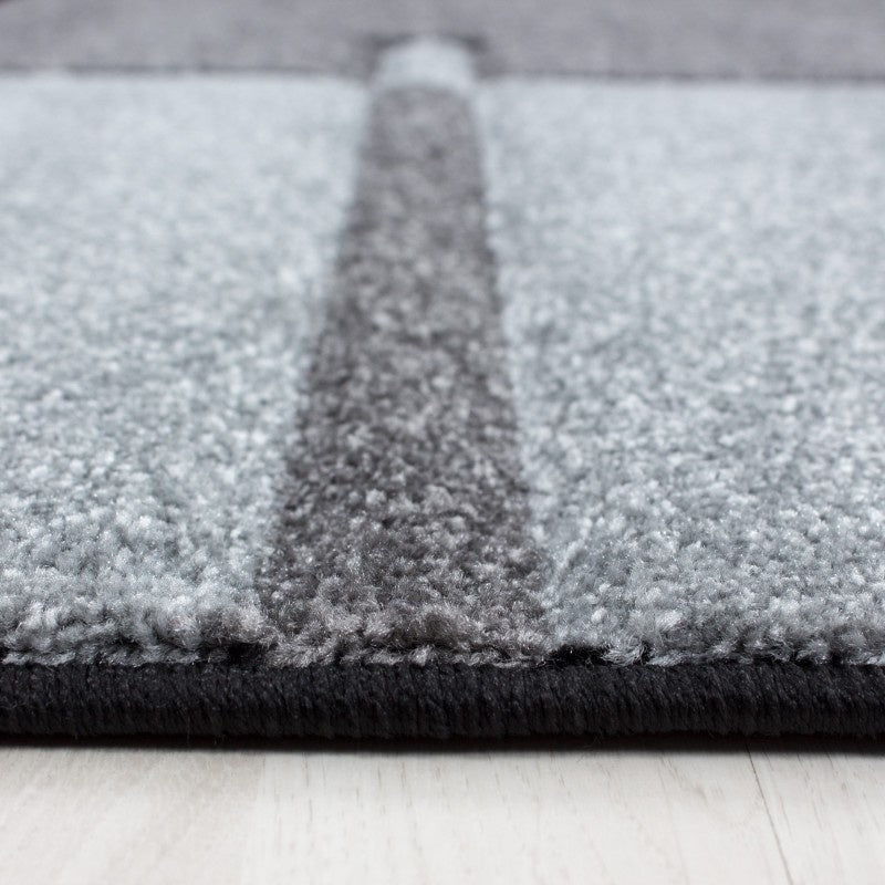 Modern floor rug - Tetris Grey 1310