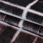 Modern Floor Rug - Streaky Scratch Pink/White