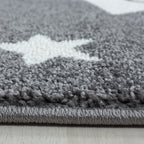 Children's Floor Rug - Anna Stars Grey