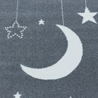 Children's floor rug - Fleurtje Moon Blue