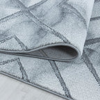 Modern floor rug - Marble Square Grey/Silver