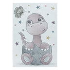 Children's floor rug - Fleurtje Dino Pink