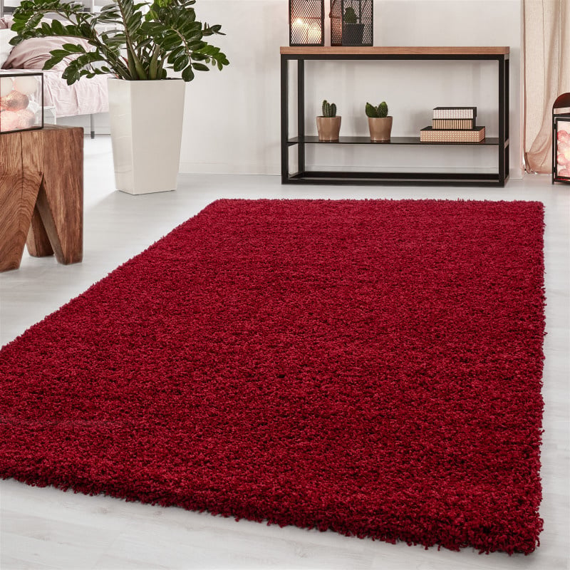 High-pile floor rug - Sade Red