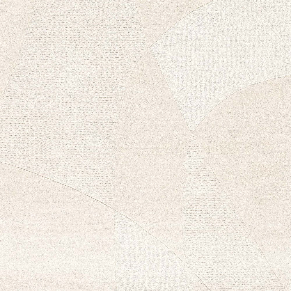 Modern wool floor rug - Fusion Cream 110