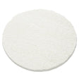 Round high-pile floor rug - Sade Cream