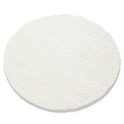 Round high-pile floor rug - Sade Cream