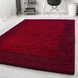 High-Pile Floor Rug - Edge Red