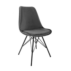 Velvet Chair - Dark Grey