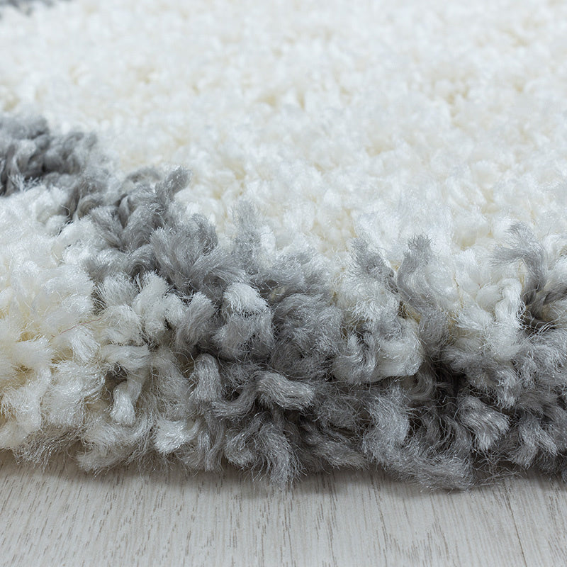 Round Berber Floor Rug - Agadir Circle Cream/Grey