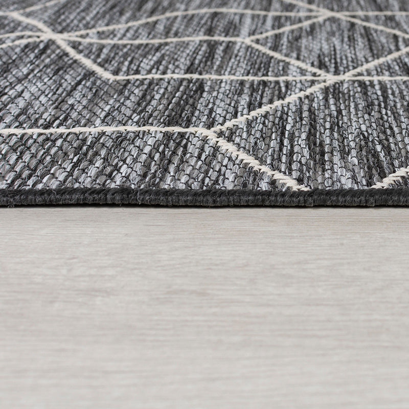 Modern balcony rug - Liparo Napoli Black