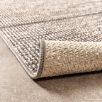 Modern Outdoor Rug - Porto Curves Light Gray