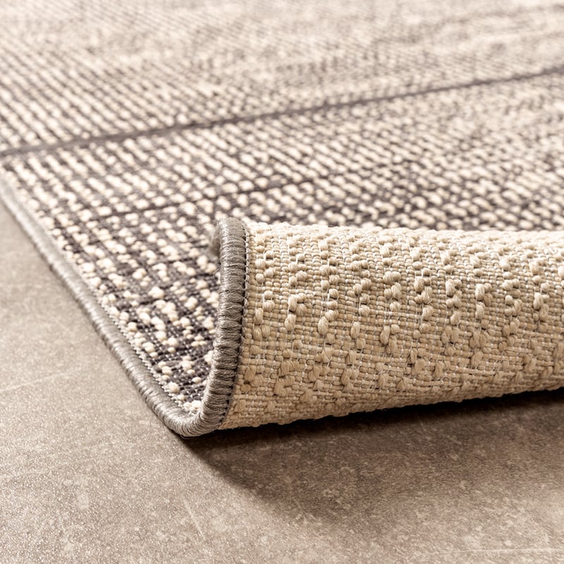 Modern Outdoor Rug - Porto Curves Light Gray