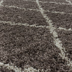 Berber floor rug - Agadir Lines Taupe/Cream