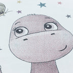 Children's floor rug - Fleurtje Dino Pink