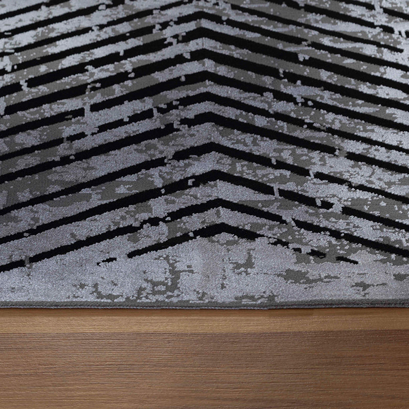 Abstract floor rug - Elitha Geo Anthracite