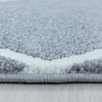 Low-pile floor rug - Smoothly Lines Grey/White