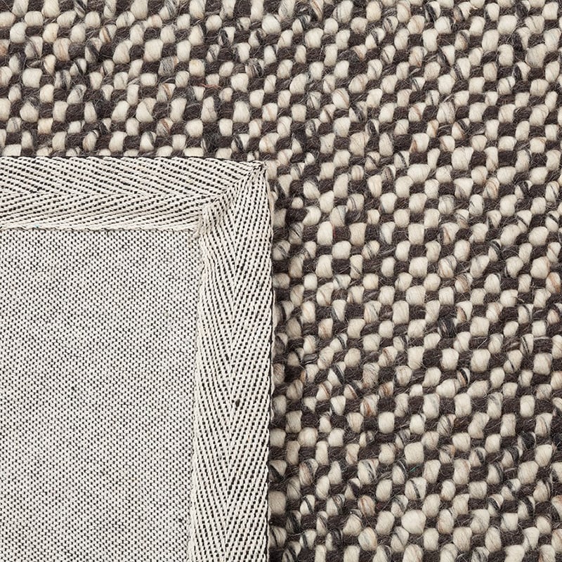 Wool Floor Rug - Lorraine Dark Brown/Cream